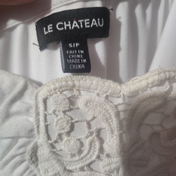 Le Chateau Strapless White knee length dress - Picture 2 of 4